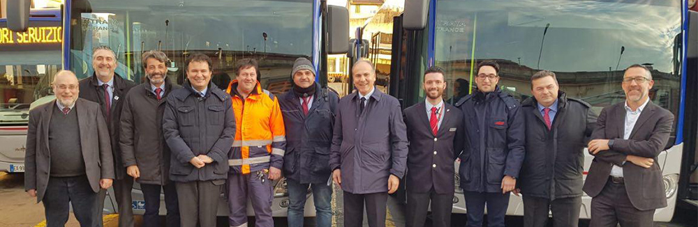 Foto: Gianfranco Battisti in visita nella sede Busitalia a Firenze