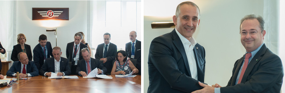 Foto: Firma del closing M5 fra FS Italiane e Astaldi