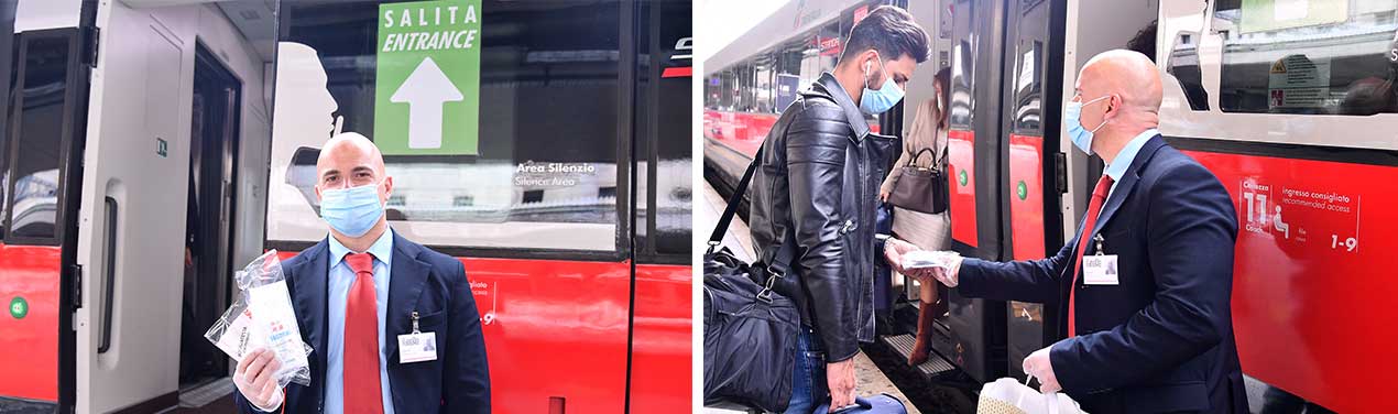 Foto: Trenitalia: safety kit gratuito a bordo dei treni AV